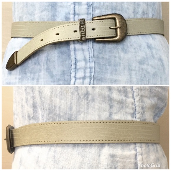 Prezzia Sea Green Embossed Belt - Picture 2 of 4